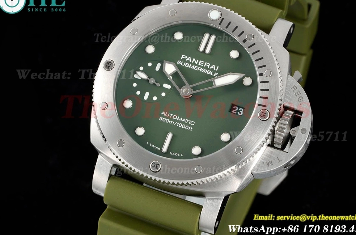SS VSF Verde P900 RU Submersible 42mm PAM1055 Milit Green 0412